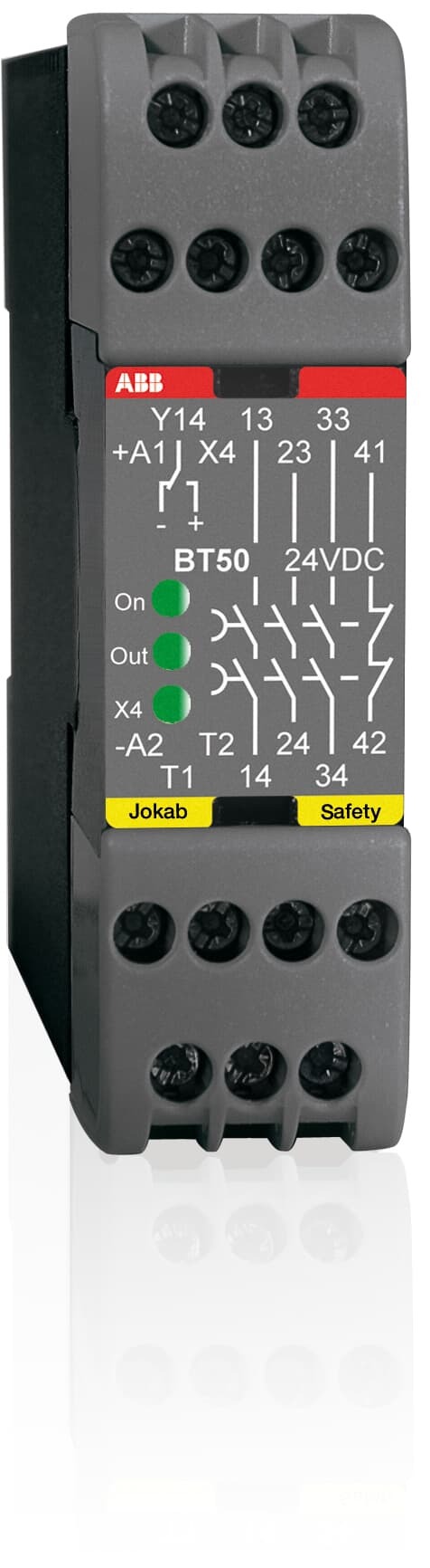 Relé DE SEGURIDAD 24VDC 3NA+1NC BT50 2TLA010033R0000 ABB — ABB