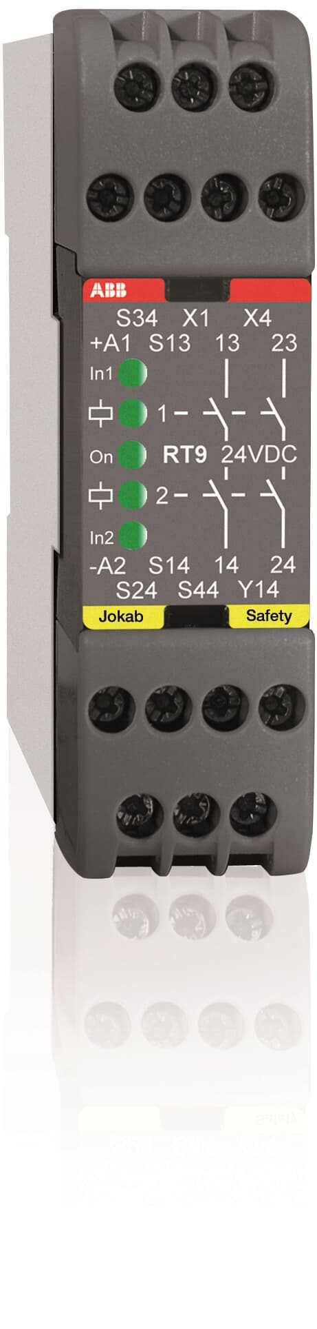 Relé SEGURIDAD RT9 24DC 2TLA010029R0000 ABB — ABB