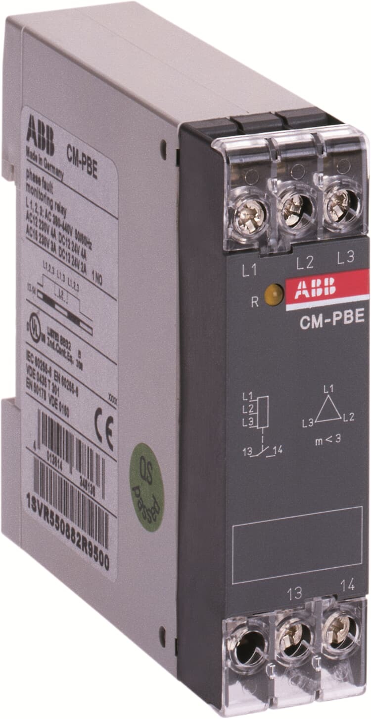 Relé MONITOREO TRIFASICO 380-440V 1NA CM PBE 1SVR550882R9500 ABB — ABB