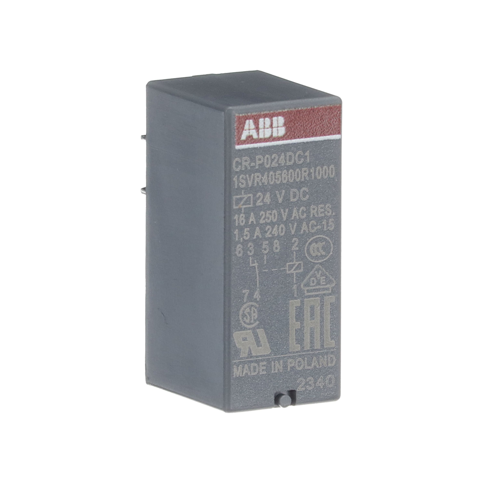 Relé CAPSULADO CR-P024DC1 CONTROL: 24V D.C. 1SVR405600R1000 ABB — ABB