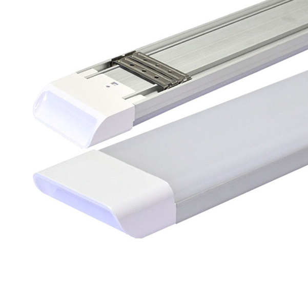 Luminaria Lineal Colgante LED Flat Con Accesorios - 54W SMD 120x7.5x2.5cm. Aluminio 3000K IP44 120° 220V 50.000 Hrs (EF54C)