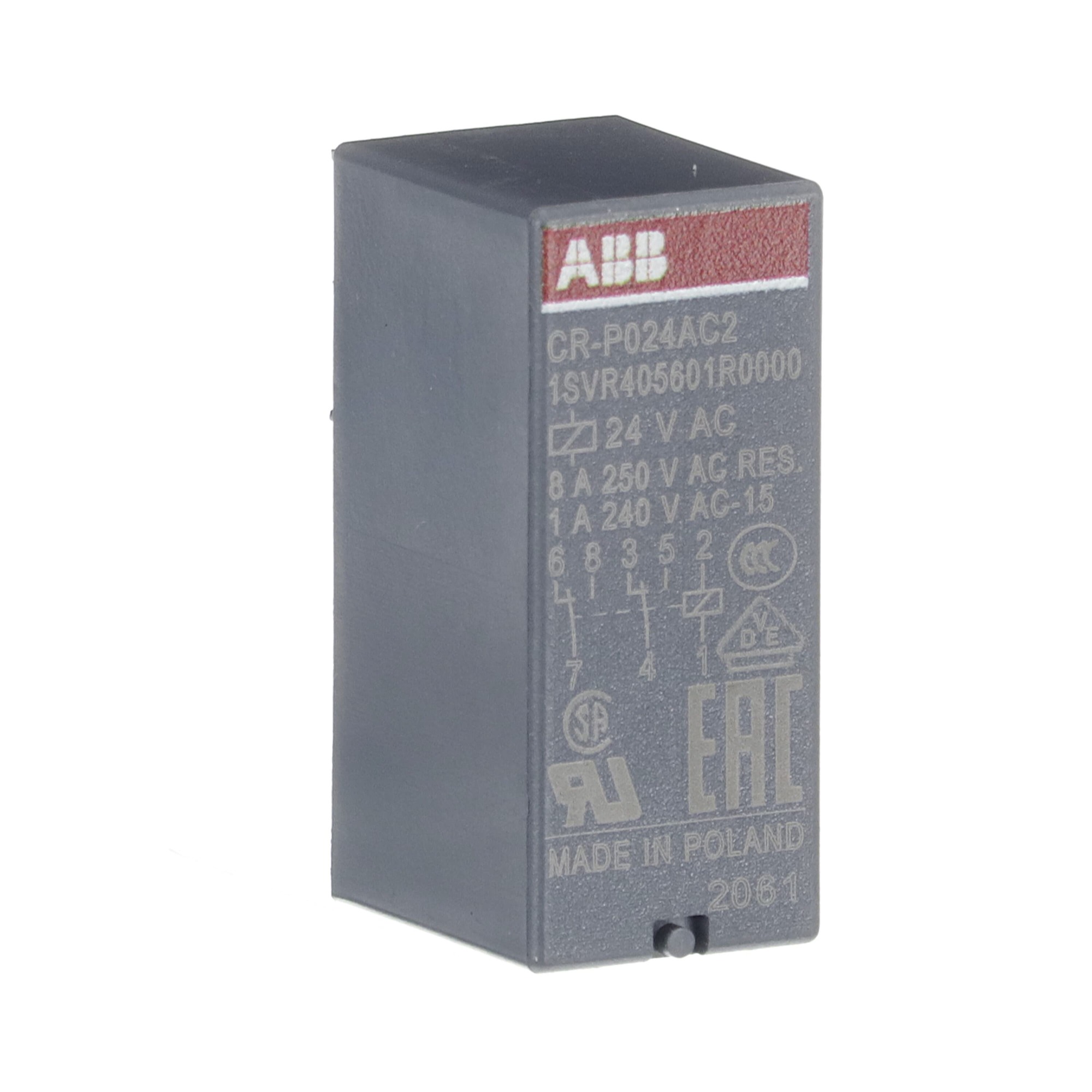 Relé CAPS CR-P024DC2 CONTROL 24 VAC 1SVR405601R0000 ABB — ABB