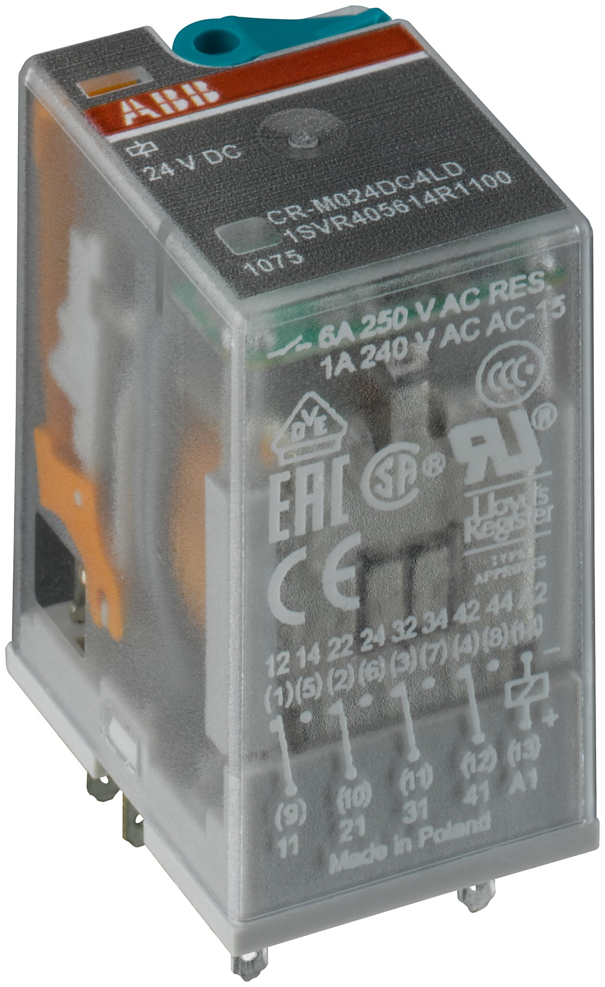 Relé CAPSULADO CR-M110DC4L CONTROL: 110V D.C. 1SVR405613R8100 ABB — ABB