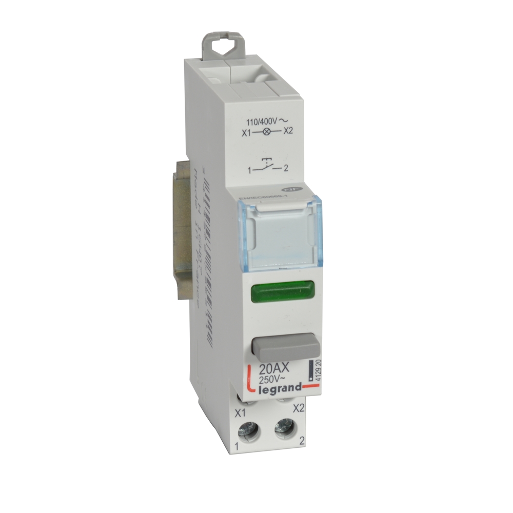 Pulsador Sin Ret 1NA+ Pil LED Verde 412920 — Legrand — Legrand
