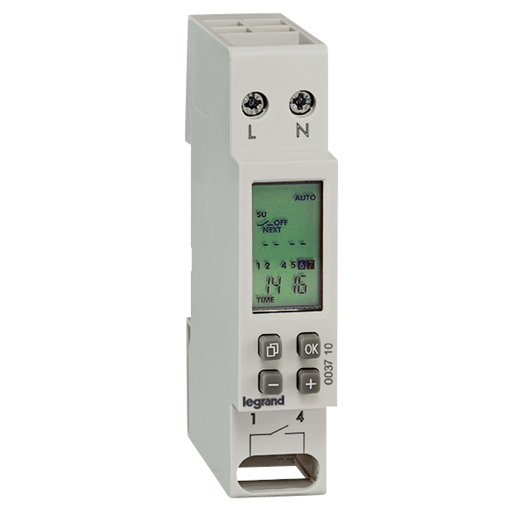 Reloj Horario Digital Semanal 1 NA Con Reserva 1 Mod 3710 — Legrand — Legrand