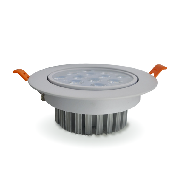 Foco Dicroico SMD Visel Blanco - 24W 3500K Aluminio + Acrícilico 180mm. 160 - 165mm. Niquel (FD24C)