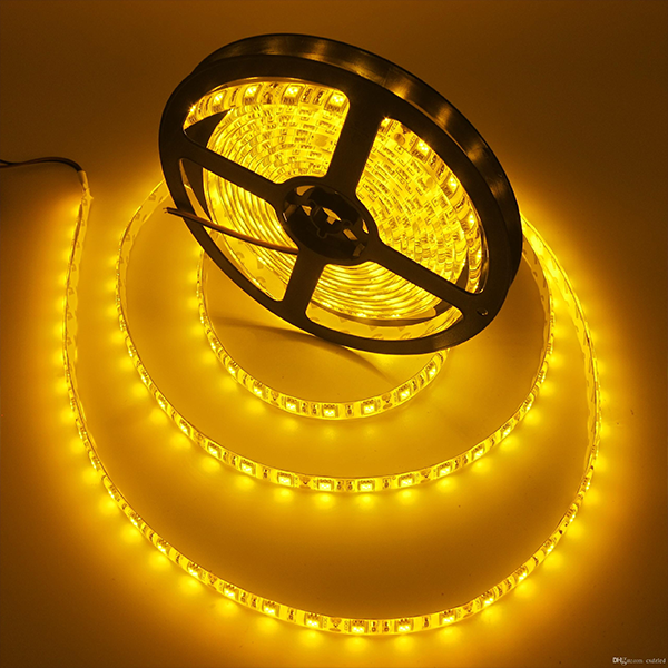 Cinta LED Interior -6.8W 3528 60LEDS/m Amarrillo Rollo 5 Mts. IP20 12V (3528-60)