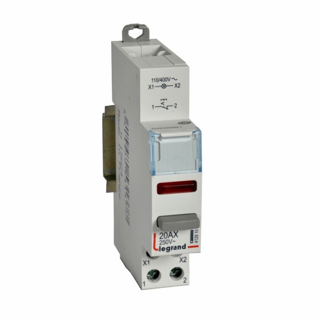 LEX/INTERRUPTOR/PULS.1NA+LED VERDE.20A 412915 — Legrand — Legrand