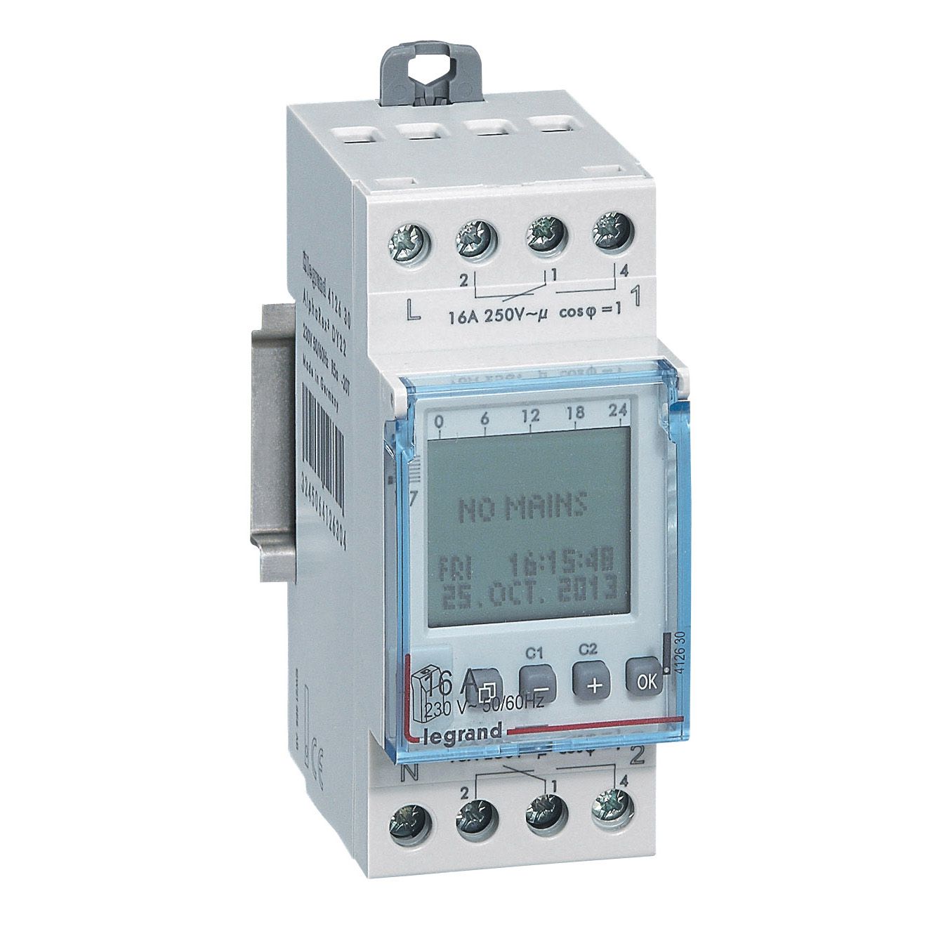 Interruptor Horario Lex/ih Anual 2x16A Canales 412630 — Legrand — Legrand