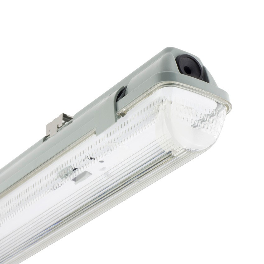 Canoa Hermética Estanca Lineal Economico sin Plancha Metalico - 1x18W 120cm. Largo ABS IP65 120° 220V (EST140SE)