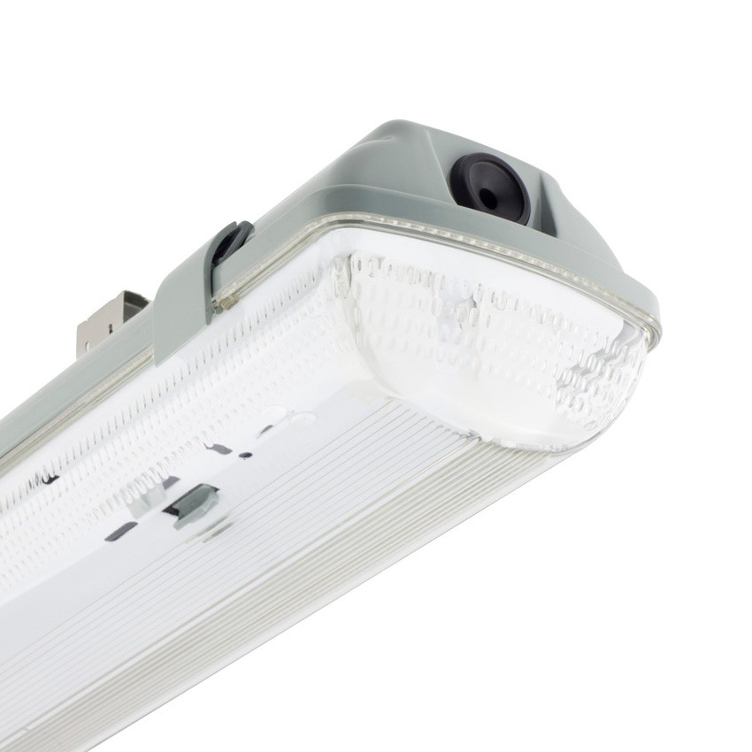 Canoa Industrial Sin Tubos Sin Ballast - 2x18W Sin Aleta 120cm Fierro 120° 220V (EC240)