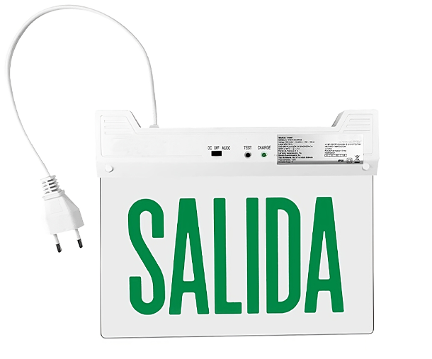 Señalética de Emergencia LED - Salida Derecha Acrílico 220V / 50Hz Certificado Sec (LESD)