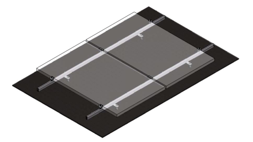 Kit Estructura Conplanar Riel 3200mm 2089296128 — Alusin Solar — Alusin Solar