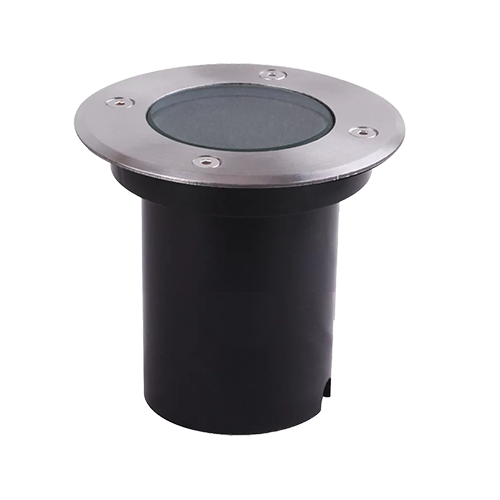 Foco Embutido a Piso LED - sin Ampolleta Aluminium Alloy + Ss + Tempered Glass Alto: 95mm / Diámetro: 120mm Para Ampolle GU10 IP65 220V (PISOGU10)