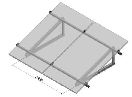 Kit Estructura con Angulo 30 Grados Riel 2150mm 2089304128 — Alusin Solar — Alusin Solar