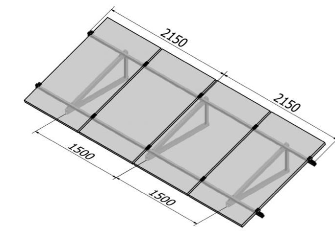 Kit Estructura con Angulo Bulnes 25 Grados para 4 Paneles de 60 Celdas 2089270128 — FNX — FNX