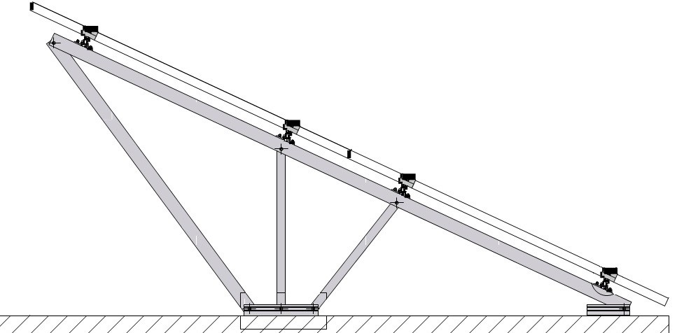 Kit Estructura a Piso Riel 5350mm 30 Grados 2 Filas 2089318128 — Alusin Solar — Alusin Solar