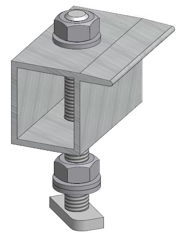 Fijacion Final End Clamp Tornillo Oculto, Completa. 2089308128 — Alusin Solar — Alusin Solar
