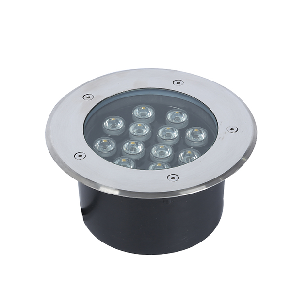 Foco Embutido a Piso LED -9W Aluminium Alloy + Ss + Tempered Glass Alto: 95mm / Diámetro: 160mm. 3500K -6500K IP65 AC85-265V (PISO9)