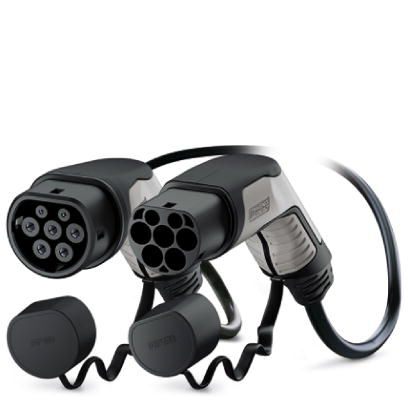 Cable para Vehiculo Electrico AC 5 Metros de Tipo 2 a 2 250VAC 32A Trifasico 1627692 — Phoenix Contact — Phoenix Contact