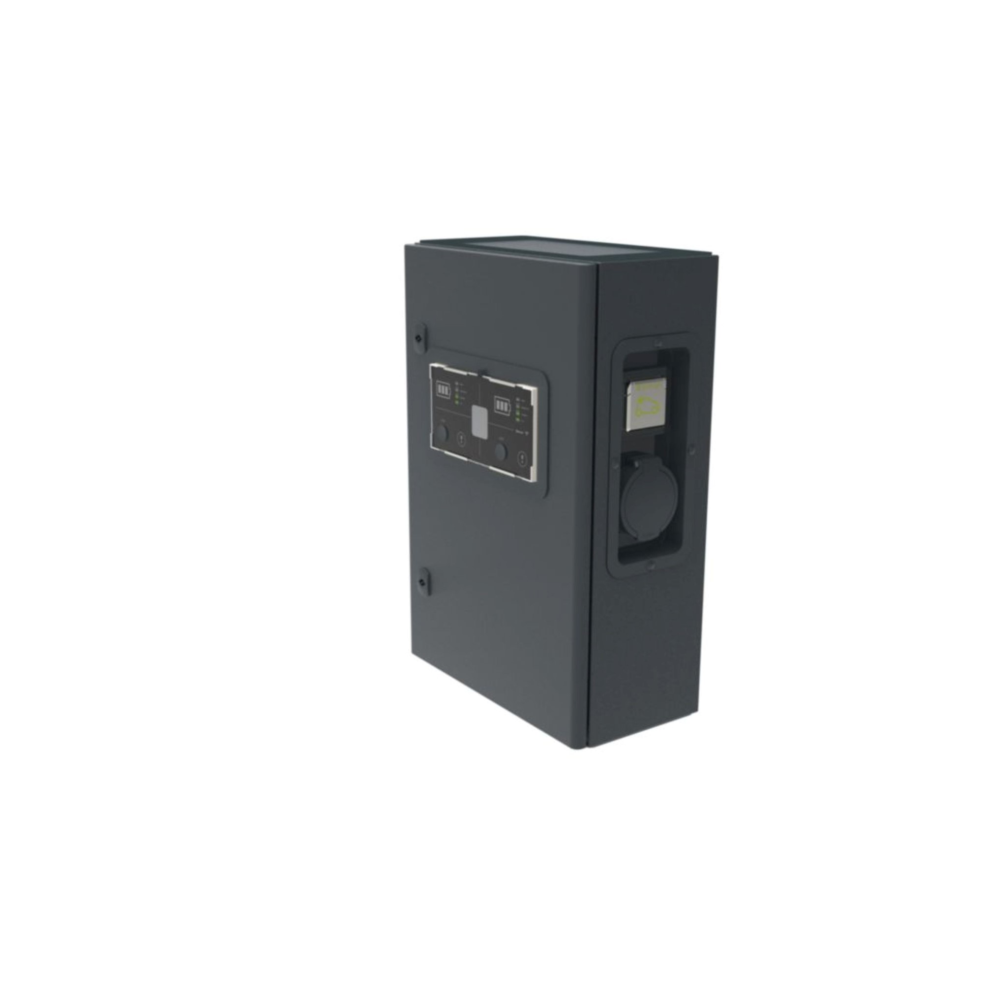 Estacion de Carga Monofasica de Metal Green'up con Proteccion DC - Modos 2/3 para 2 Vehiculos 58042 — Legrand — Legrand