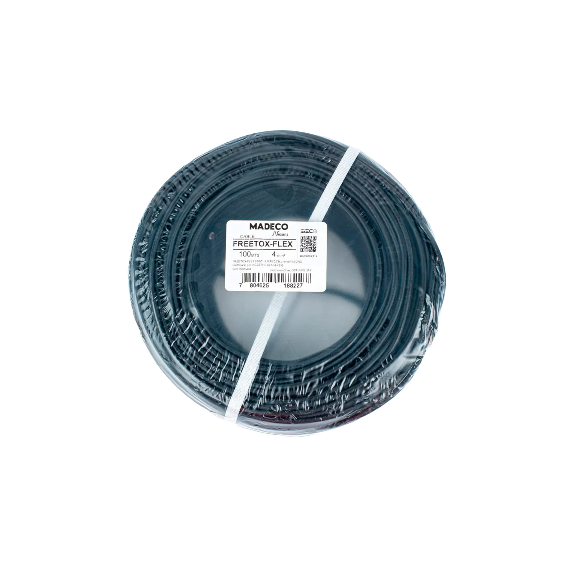 Rollo Cable 4.0mm 100MTS Negro Libre de Halogenos 10020448 — Nexans