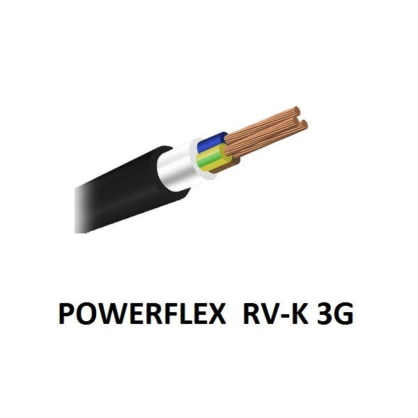 Cable Rv-k Powerflex 3X 2.5mm² 1kV Negro R100 3303002MR100 (10330300219) — Powerflex