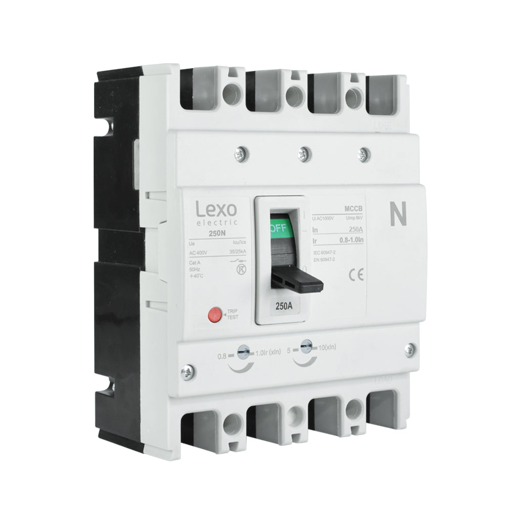 Interruptor caja moldeada 4x250A 35kA — Regulable T250N — Lexo