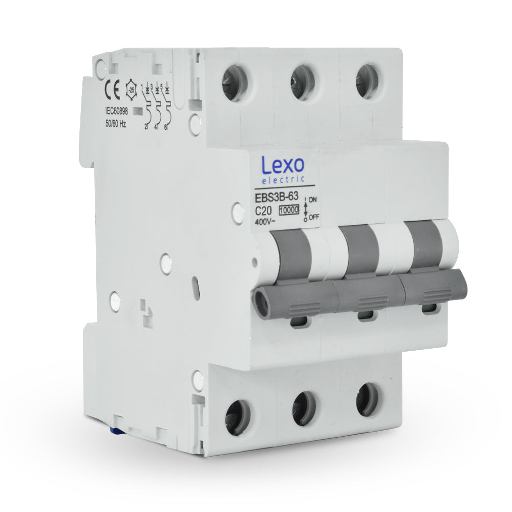 Interruptor automático 3x20A 10kA curva C 5310320