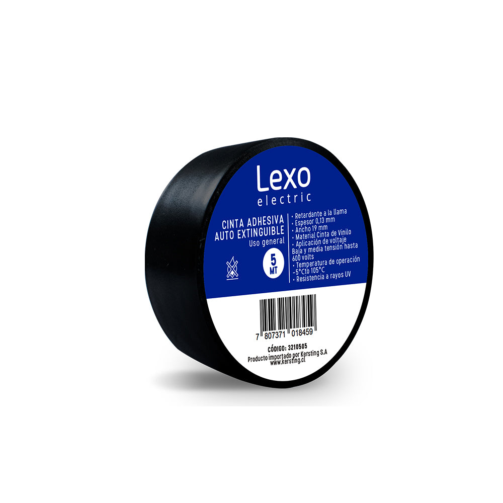Cinta Aislante Vinílica 19mm, 5MTS — Lexo — Lexo