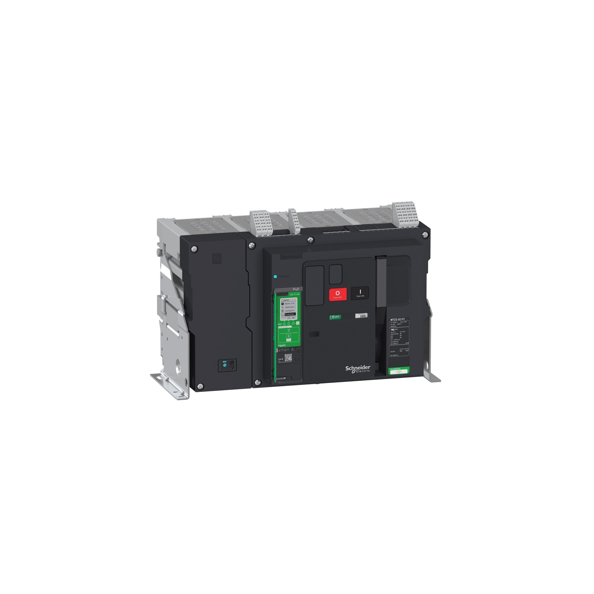Interruptor Masterpact MTZ2 H1 4P 4000 a Fijo Micrologic 5.0X H-v MTZ240H15x4PMF — Schneider Electric — Schneider Electric