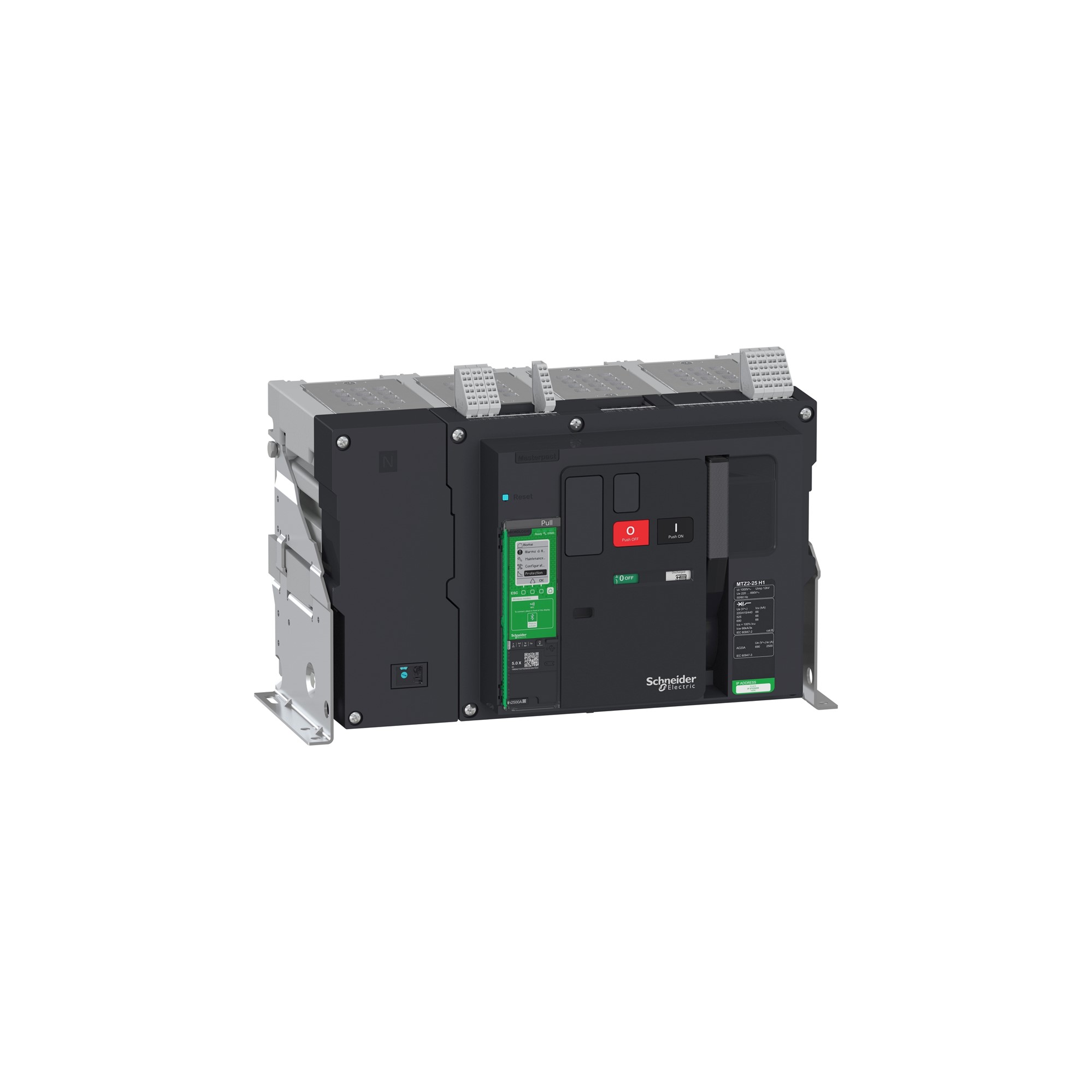 Interruptor Masterpact MTZ2 H1 4P 2000 a Fijo Micrologic 5.0X H-h MTZ220H15x4PMF — Schneider Electric — Schneider Electric