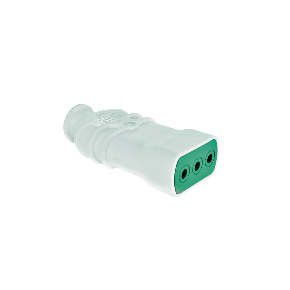 Enchufe Volante Fanton Hembra 10A, 250V, 2P+T, Blanco (7681100)