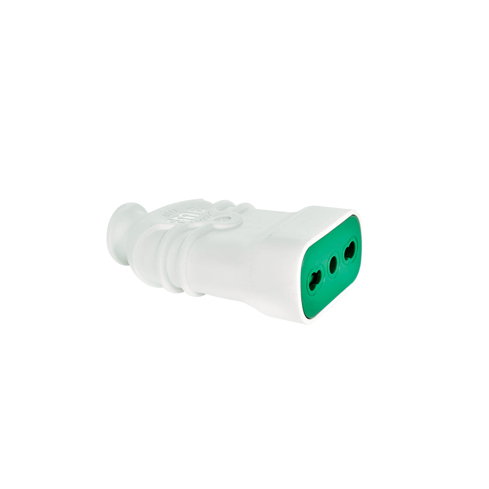 Enchufe Volante Fanton Hembra 16A, 250V, 2P+T, Blanco (7681110)