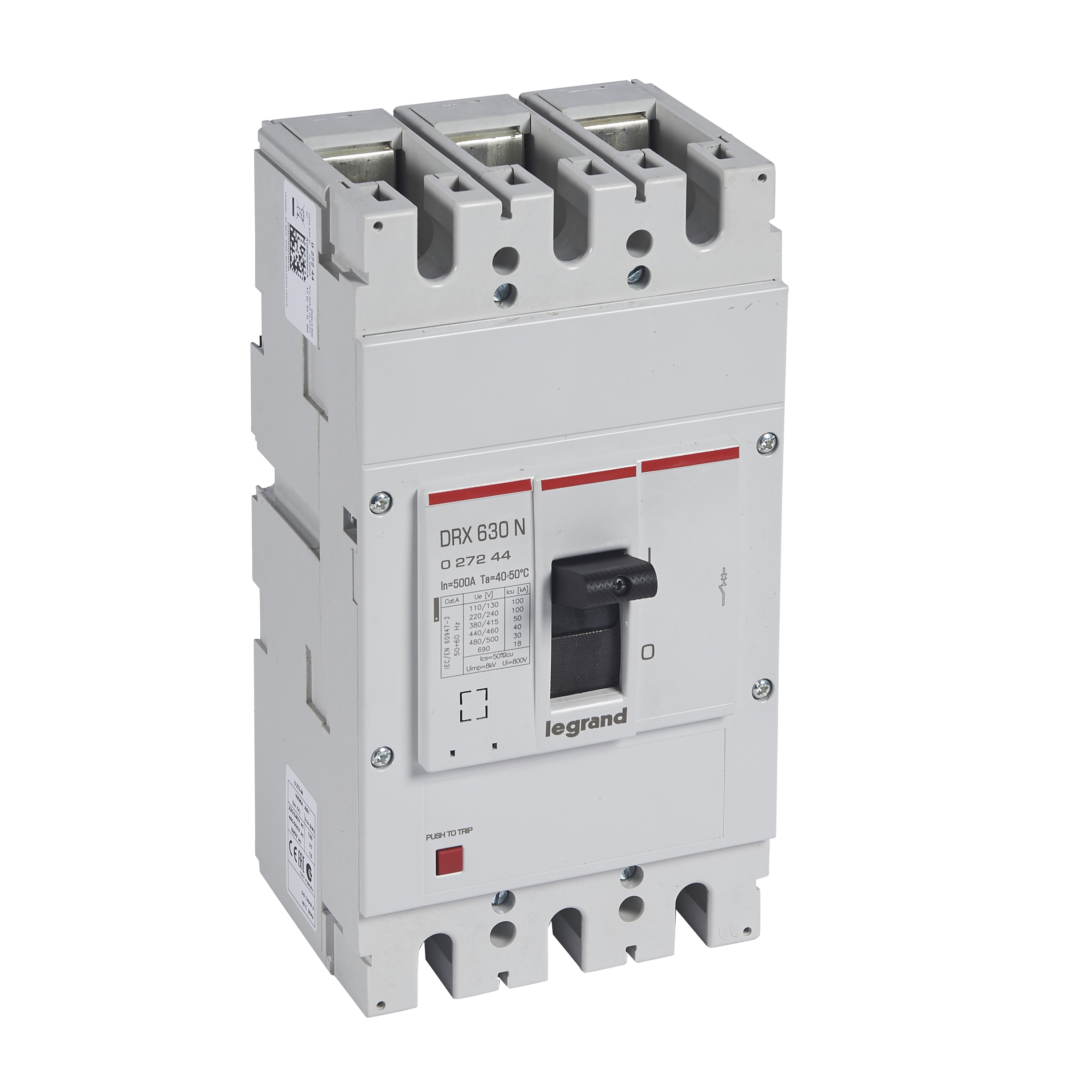 Interruptor caja moldeada 500A 415V 50kA DRX — Fijo (sin regulación) 27244 Legrand — Legrand