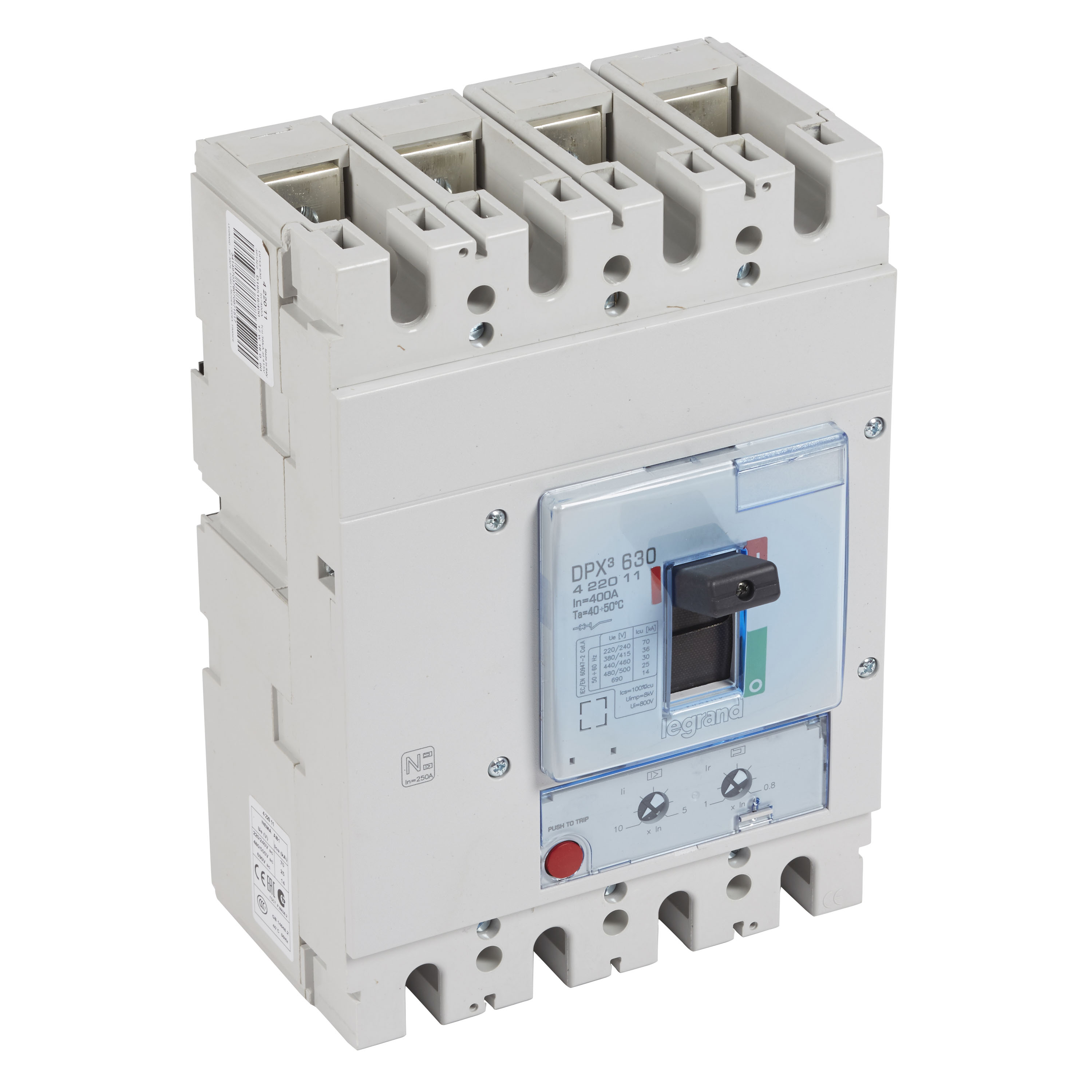 Interruptor caja moldeada 4x250A 100kA DPX3 422047 Legrand — Legrand