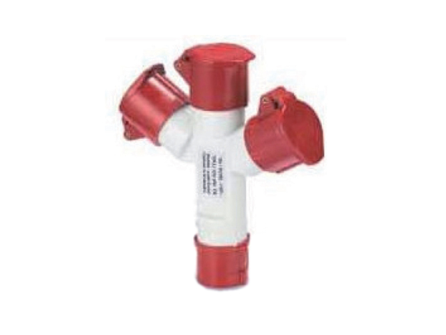 Adaptador industrial múltiple 3 salidas 16A 380V 3P+T IP44 6402034 — FNX — FNX
