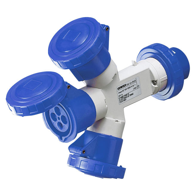 Adaptador industrial múltiple 3 salidas 16A 220V 2P+T i GW64024 — Gewiss — Gewiss