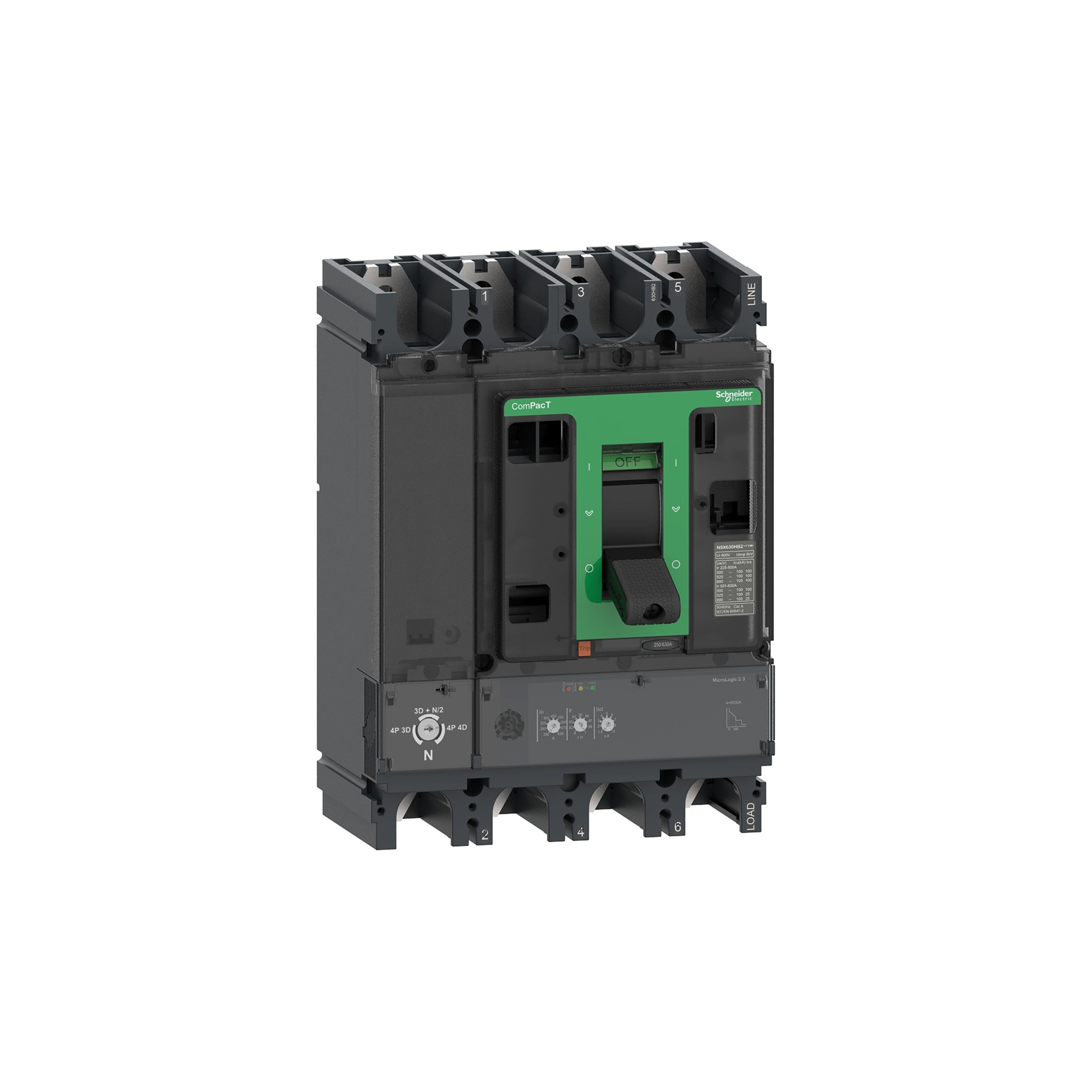 Interruptor caja moldeada 4x250A Compact NSX C40F42D250 Schneider — Schneider
