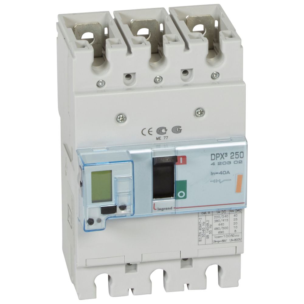 CAJA MOLDEADA DISYUNTOR termomagnético 250 ELEC 3X40A25KA 420302 Legrand — Legrand