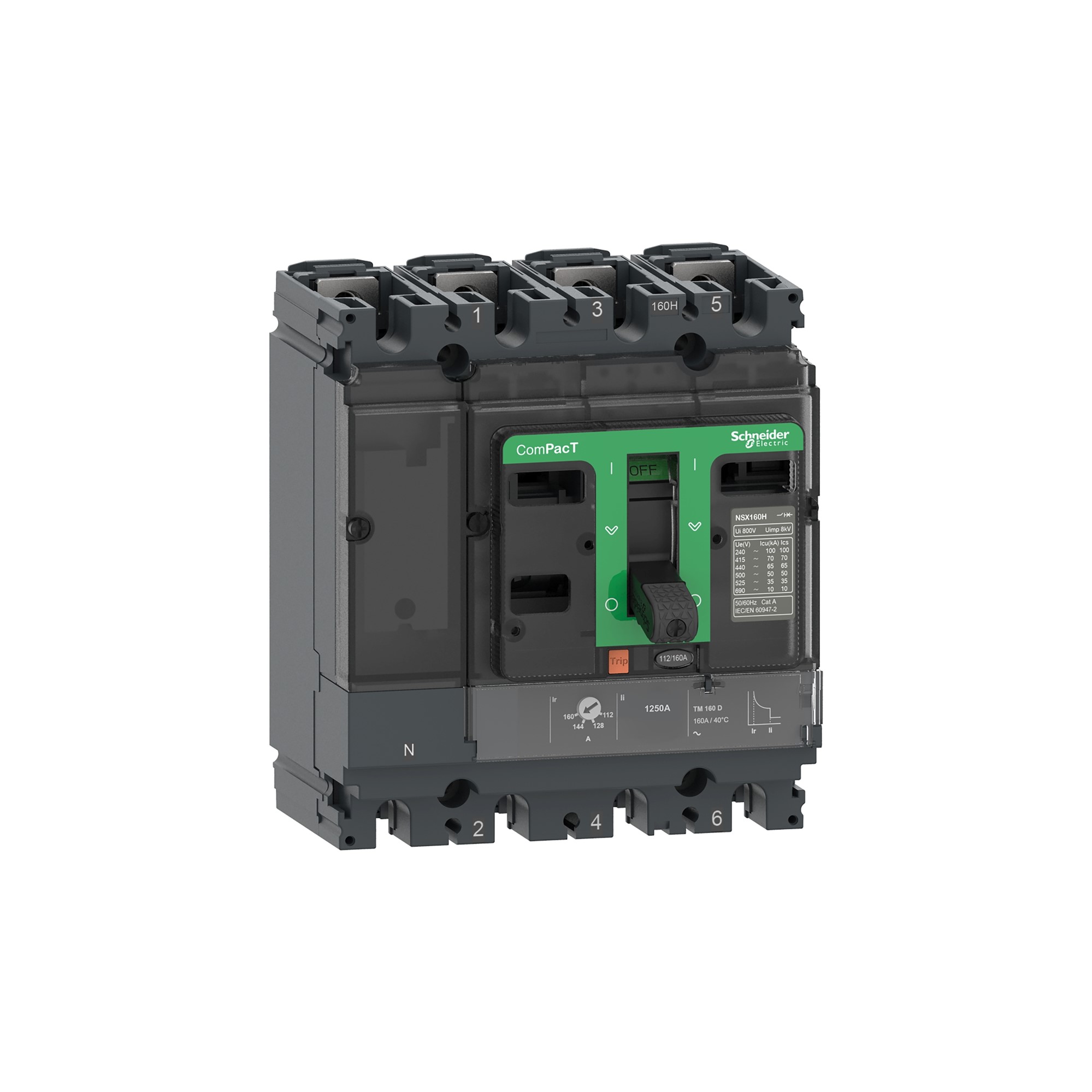 Interruptor caja moldeada 4x5680A — Regulable C10V4TM080 Schneider — Schneider