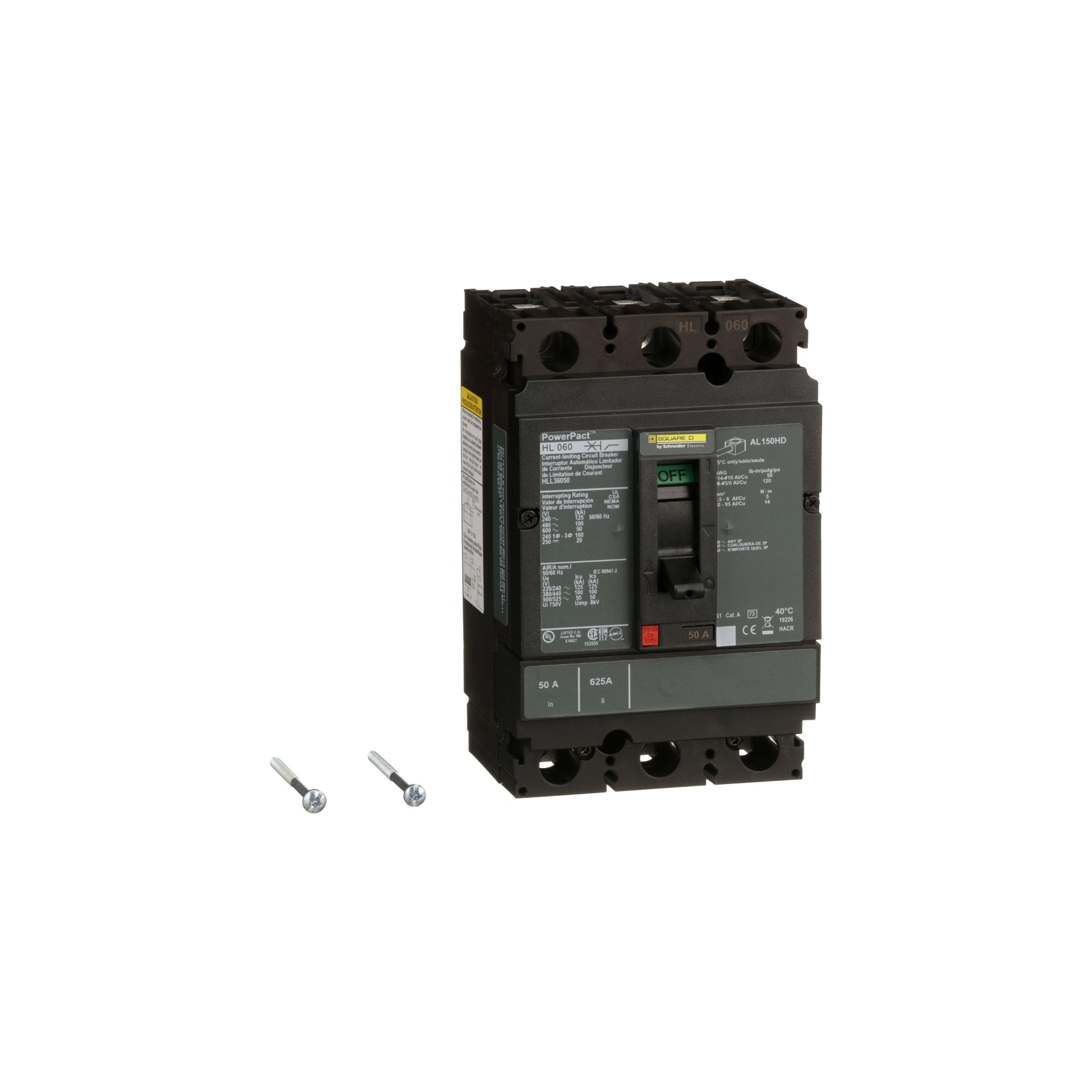 Interruptor Caja Moldeada UL Powerpact Hll Termomagnetico 50A 3P 100kA HLL36050 — Schneider Electric — Schneider Electric