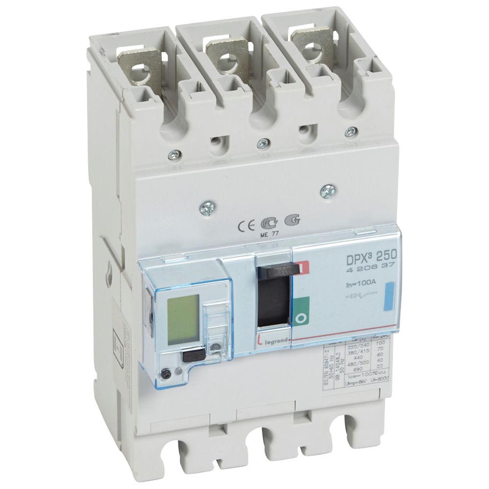 CAJA MOLDEADA DISYUNTOR termomagnético 250 ELEC 3X100A 70KA 420637 Legrand — Legrand