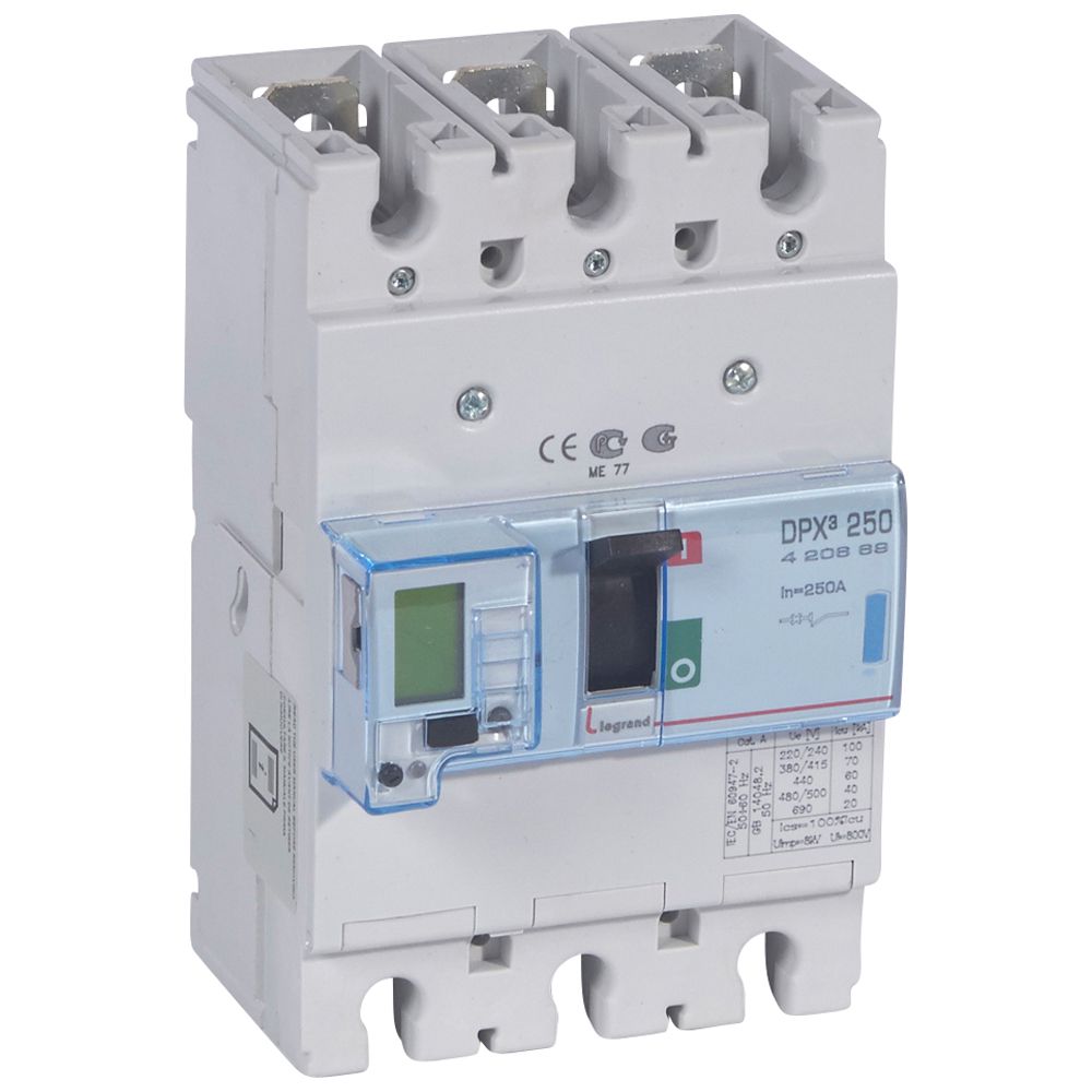 Caja Moldeada Disyuntor TERMOMAGNETICO250ELEC+MED3x250A70kA 420669 — Legrand — Legrand