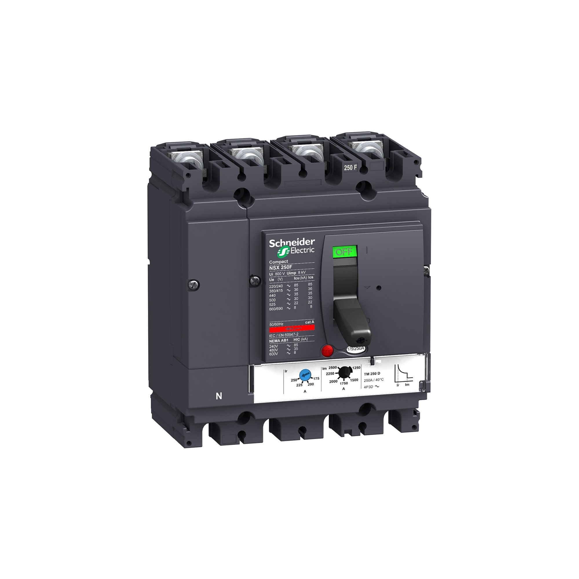 Interruptor caja moldeada 4x250A COMPACT NSX 43165259 Schneider — Schneider