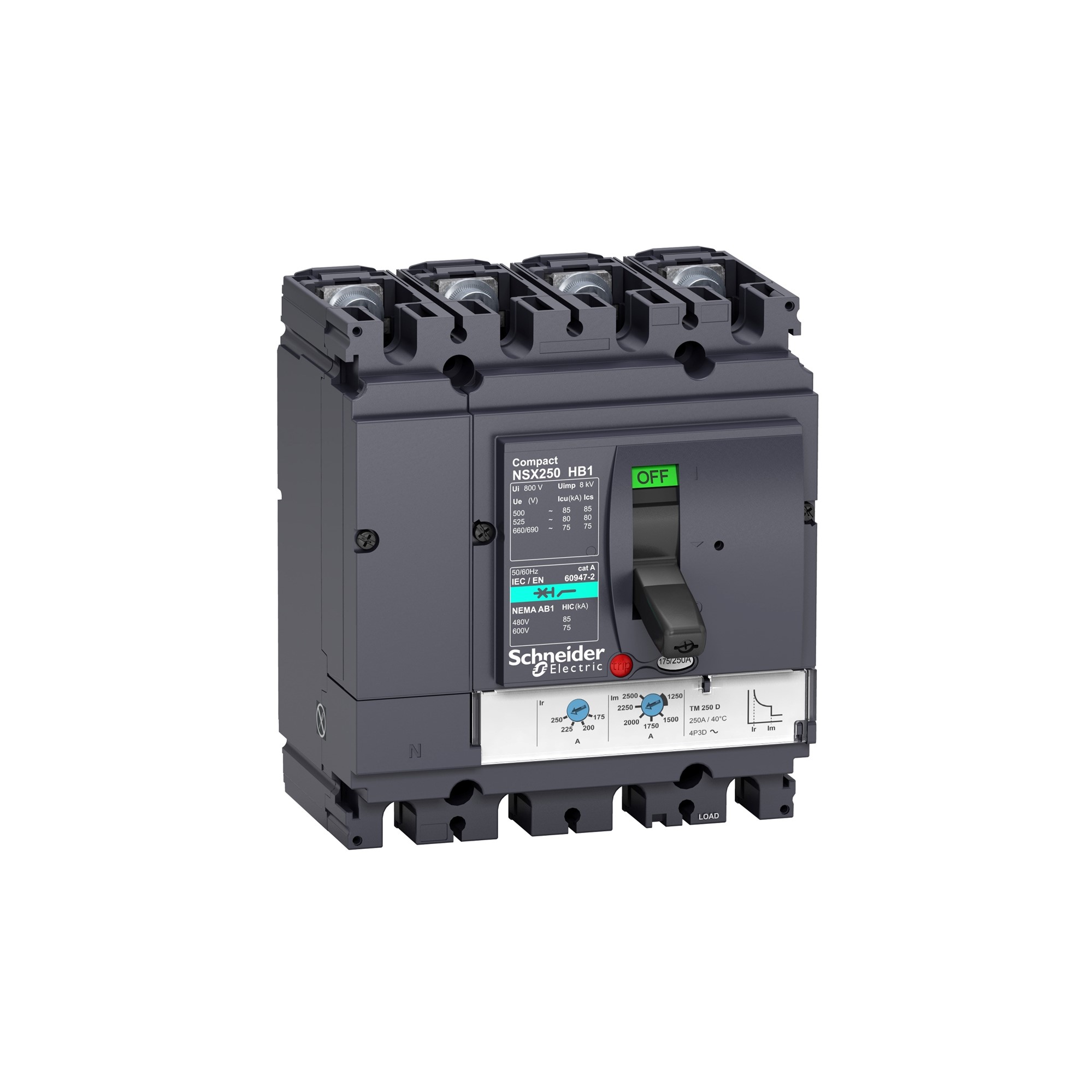 Interruptor caja moldeada 4x100A LV — Regulable 43321959 Schneider — Schneider