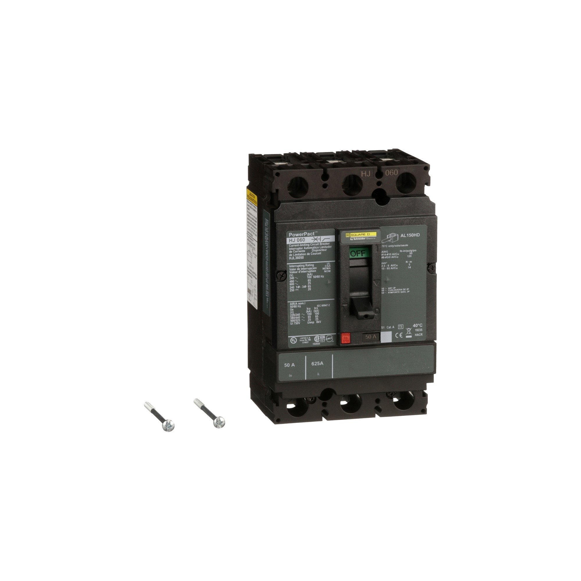 Interruptor de Caja Moldeada UL Termomagnetico 50A 3P 65kA HJL36050 — Schneider Electric — Schneider Electric