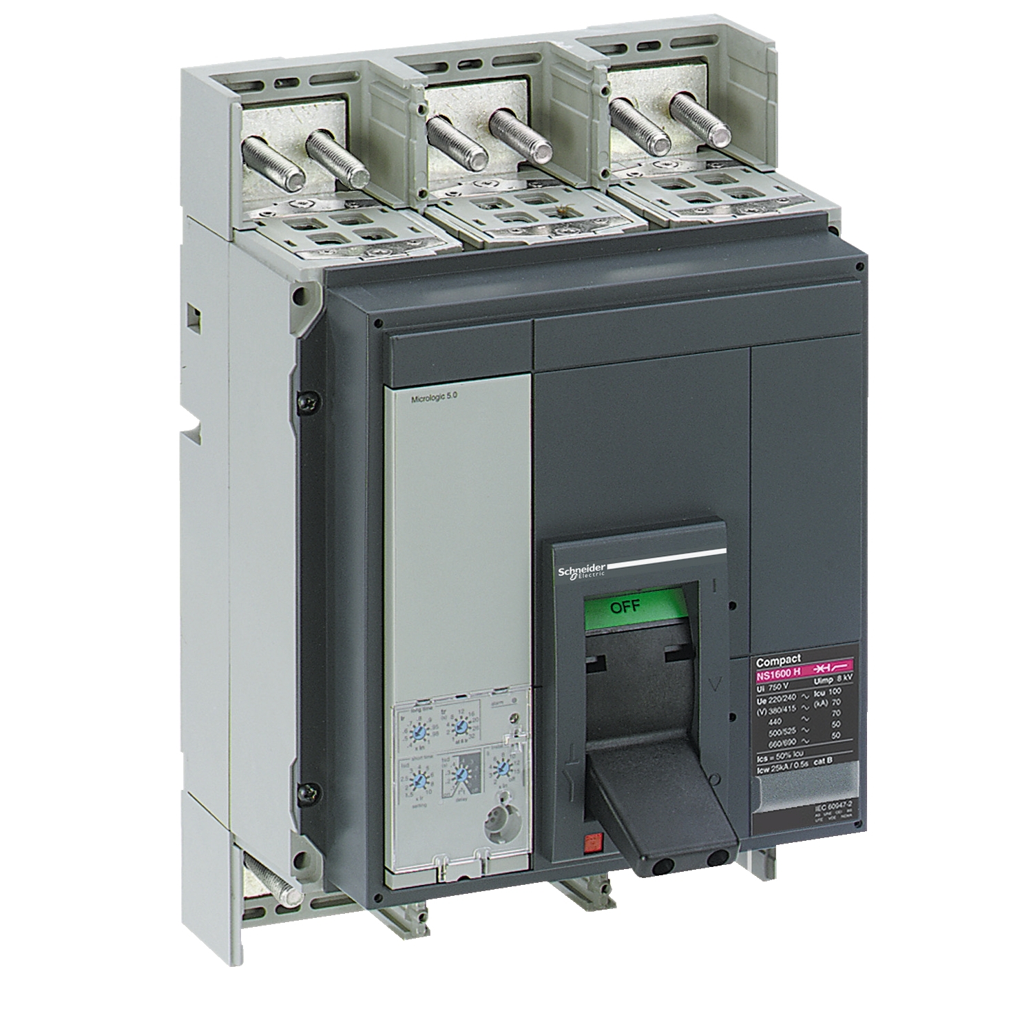 Interruptor caja moldeada 3x640A 70kA NS1600H Schneider — Schneider