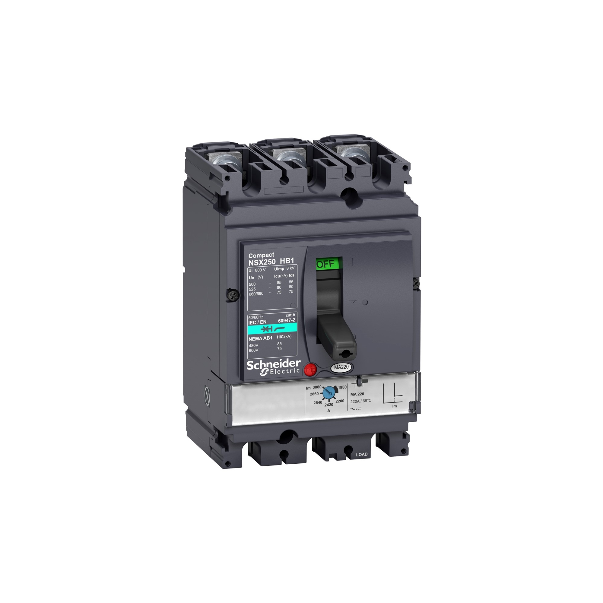 Interruptor caja moldeada 3x50A COMPACT NSX — Regulable 43325059 Schneider — Schneider