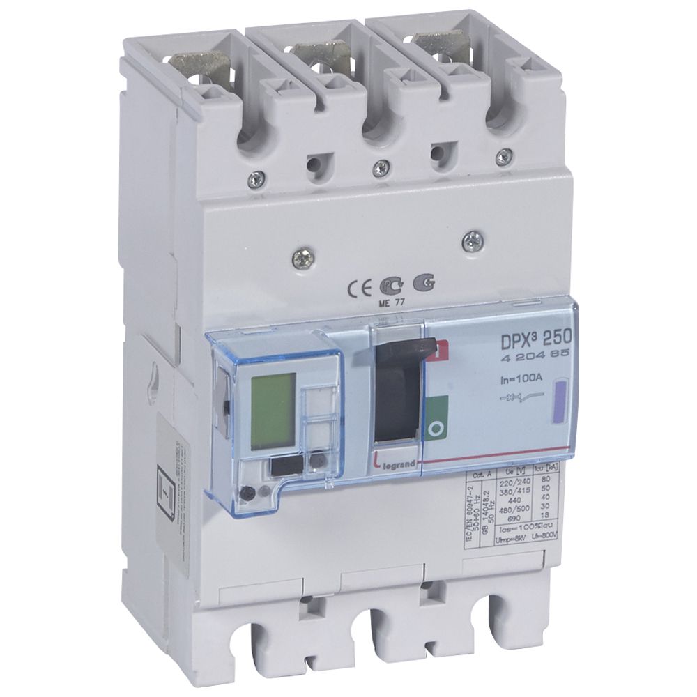 Caja Moldeada Disyuntor TERMOMAGNETICO250ELEC+MED3x100A50kA 420465 — Legrand — Legrand
